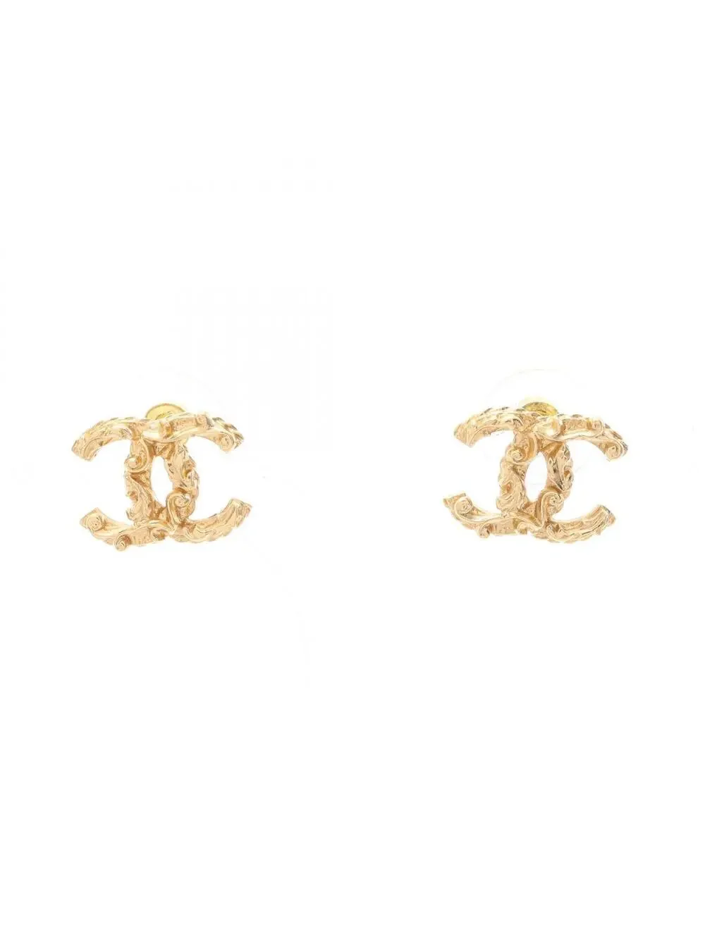 Chanel Cc Logo Earrings Metal Gold-Tone #327448C12B